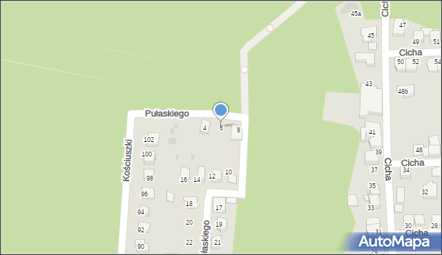 Mikołów, Pułaskiego Kazimierza, gen., 6, mapa Mikołów