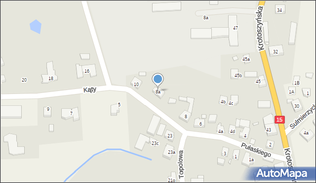 Milicz, Pułaskiego Kazimierza, gen., 8a, mapa Milicz