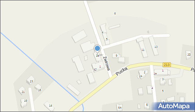 Minkowice, Pucka, 1a, mapa Minkowice