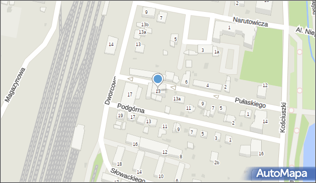 Mogilno, Pułaskiego Kazimierza, gen., 13, mapa Mogilno