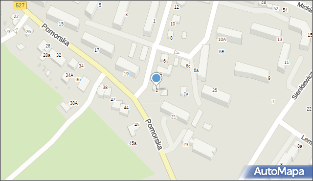 Morąg, Pułaskiego, 2, mapa Morąg