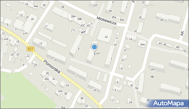 Morąg, Pułaskiego, 3, mapa Morąg