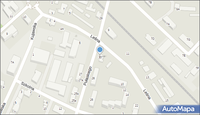 Morąg, Pułaskiego, 30, mapa Morąg