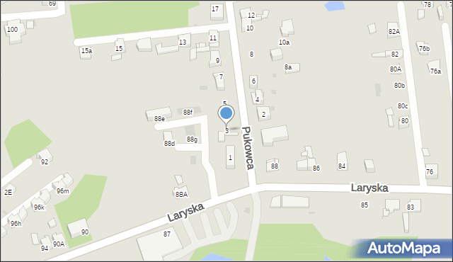 Mysłowice, Pukowca Bronisława, 3, mapa Mysłowice