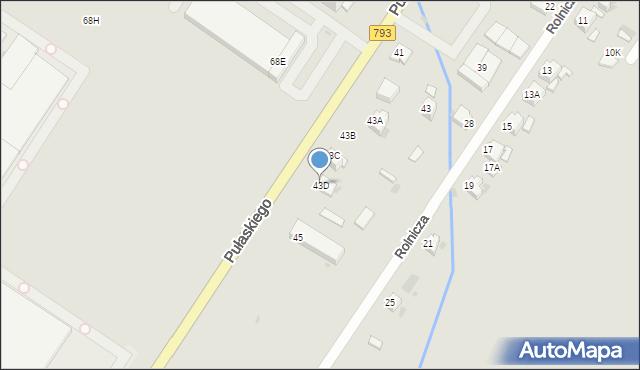 Myszków, Pułaskiego, 43D, mapa Myszków