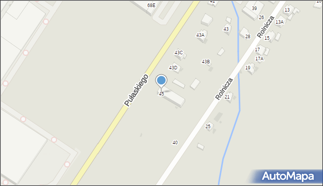 Myszków, Pułaskiego, 45, mapa Myszków