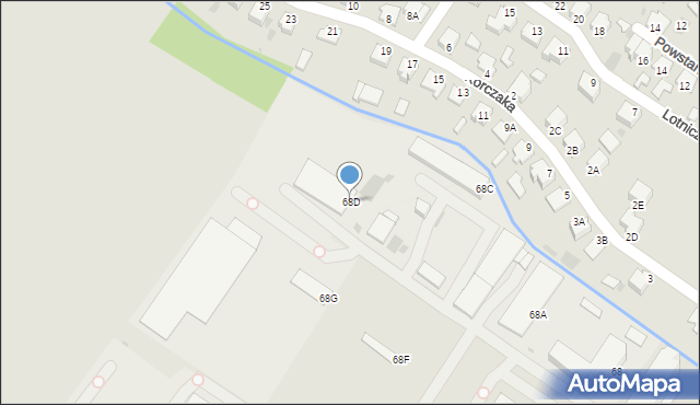 Myszków, Pułaskiego, 68D, mapa Myszków