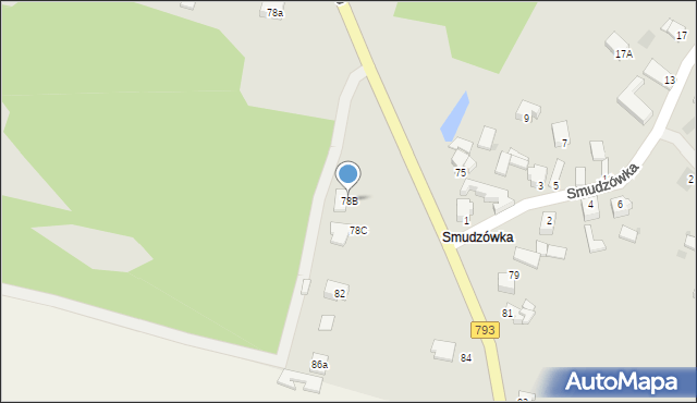Myszków, Pułaskiego, 78B, mapa Myszków
