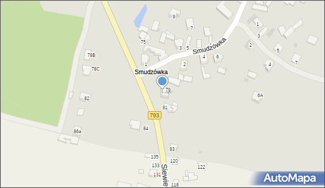 Myszków, Pułaskiego, 83A, mapa Myszków