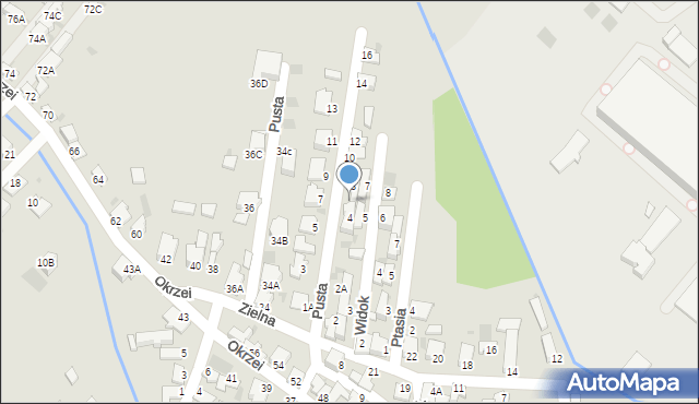 Myszków, Pusta, 6, mapa Myszków