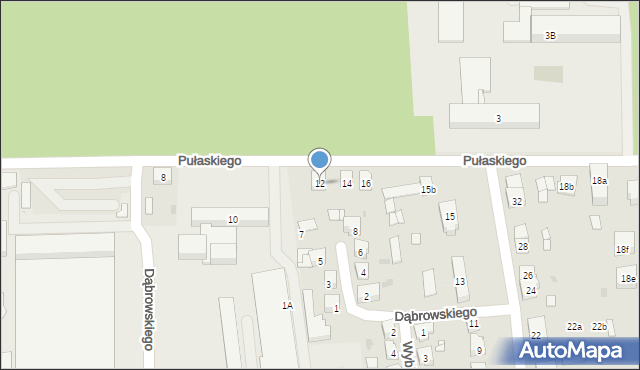 Namysłów, Pułaskiego Kazimierza, gen., 12, mapa Namysłów