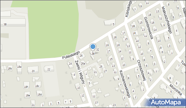 Namysłów, Pułaskiego Kazimierza, gen., 28, mapa Namysłów