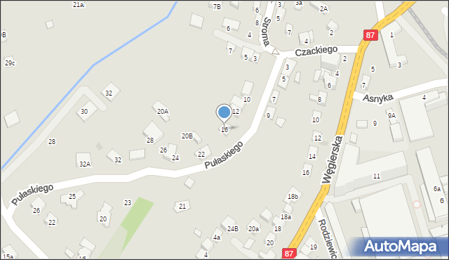 Nowy Sącz, Pułaskiego Kazimierza, gen., 16, mapa Nowego Sącza