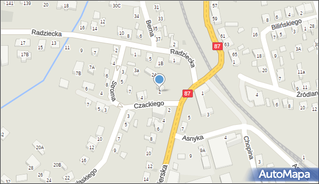 Nowy Sącz, Pułaskiego Kazimierza, gen., 2, mapa Nowego Sącza