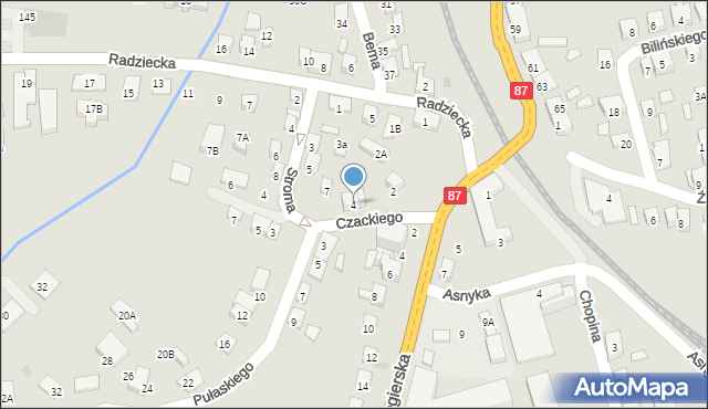Nowy Sącz, Pułaskiego Kazimierza, gen., 4, mapa Nowego Sącza