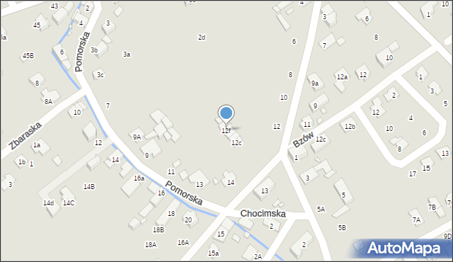 Nysa, Pułaskiego Kazimierza, gen., 12f, mapa Nysy
