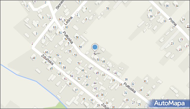 Okuniew, Pułtuska, 54, mapa Okuniew