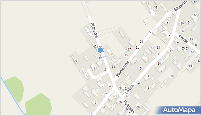 Okuniew, Pułtuska, 67, mapa Okuniew