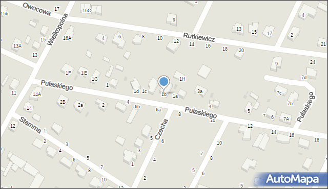 Oleśnica, Pułaskiego Kazimierza, gen., 1b, mapa Oleśnica