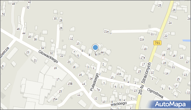 Olkusz, Pułaskiego Kazimierza, gen., 6, mapa Olkusz