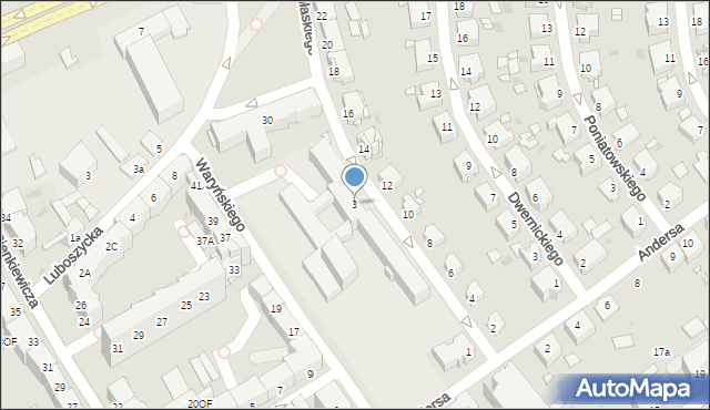 Opole, Pułaskiego Kazimierza, gen., 3, mapa Opola