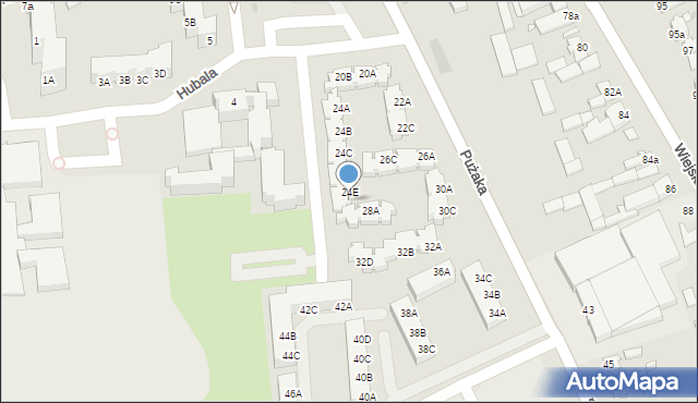 Opole, Pużaka Kazimierza, 24F, mapa Opola