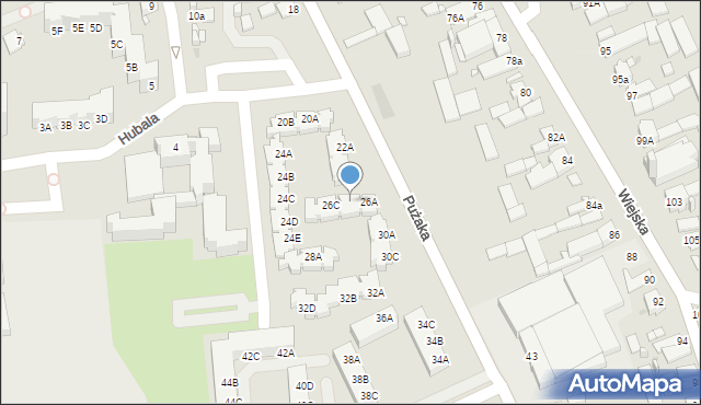 Opole, Pużaka Kazimierza, 26B, mapa Opola