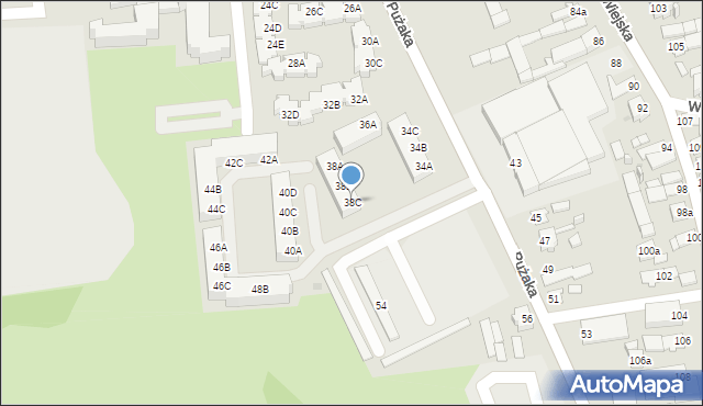 Opole, Pużaka Kazimierza, 38C, mapa Opola