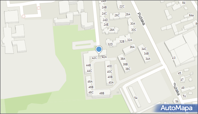 Opole, Pużaka Kazimierza, 42B, mapa Opola