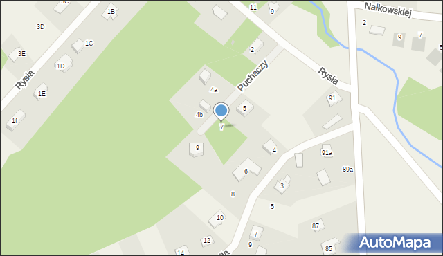 Osowiec, Puchaczy, 7, mapa Osowiec