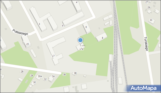 Ostrołęka, Pułaskiego Kazimierza, gen., 15, mapa Ostrołęka