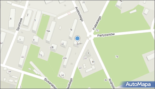 Otwock, Pułaskiego Kazimierza, gen., 10, mapa Otwock