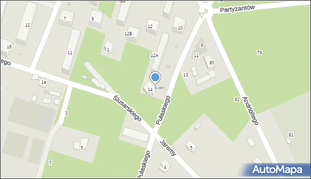 Otwock, Pułaskiego Kazimierza, gen., 14A, mapa Otwock