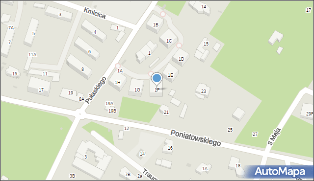 Otwock, Pułaskiego Kazimierza, gen., 1F, mapa Otwock