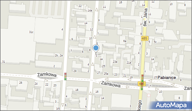 Pabianice, Pułaskiego Kazimierza, gen., 1, mapa Pabianic