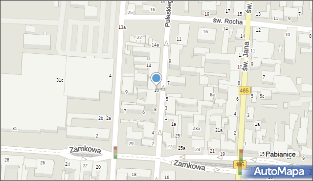 Pabianice, Pułaskiego Kazimierza, gen., 10, mapa Pabianic