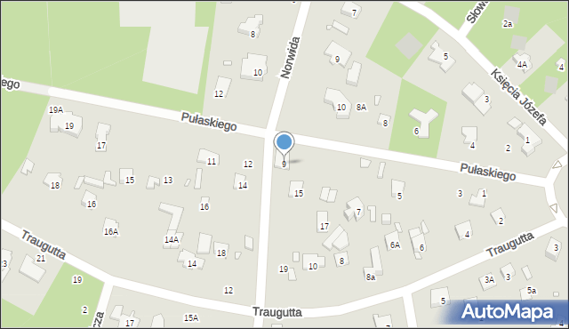 Piaseczno, Pułaskiego, 9, mapa Piaseczno