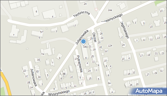 Piaseczno, Putramenta, 10, mapa Piaseczno