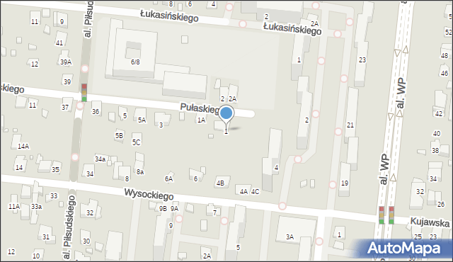 Piastów, Pułaskiego Kazimierza, gen., 1, mapa Piastów