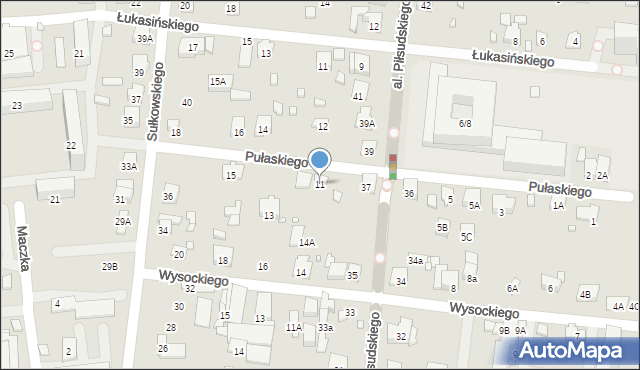 Piastów, Pułaskiego Kazimierza, gen., 11, mapa Piastów