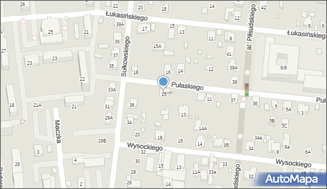 Piastów, Pułaskiego Kazimierza, gen., 15, mapa Piastów