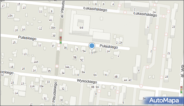 Piastów, Pułaskiego Kazimierza, gen., 3, mapa Piastów