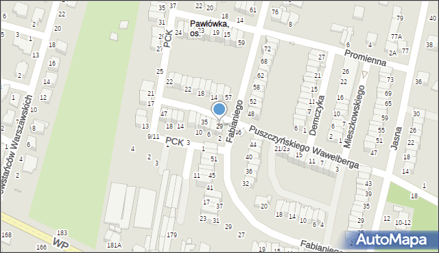 Piotrków Trybunalski, Puszczyńskiego Wawelberga Tadeusza, 29, mapa Piotrków Trybunalski