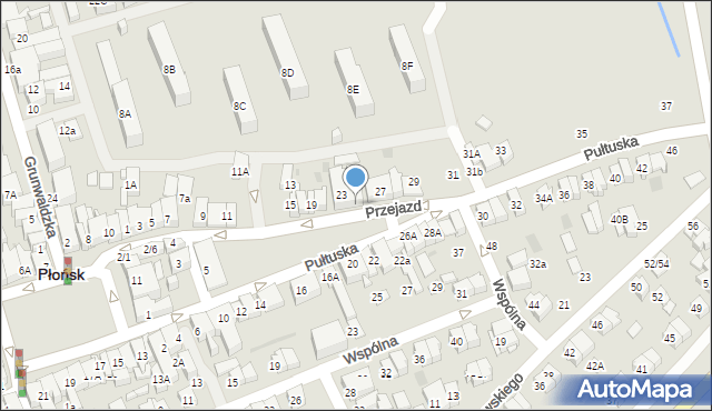 Płońsk, Pułtuska, 25, mapa Płońsk