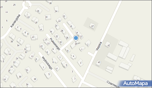 Pogórze, Pułaskiego Kazimierza, gen., 10, mapa Pogórze