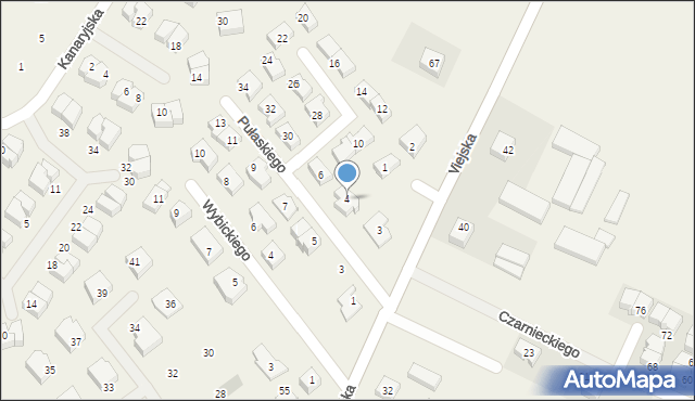 Pogórze, Pułaskiego Kazimierza, gen., 4, mapa Pogórze