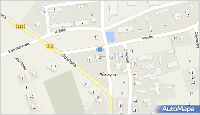 Połczyno, Pucka, 10, mapa Połczyno