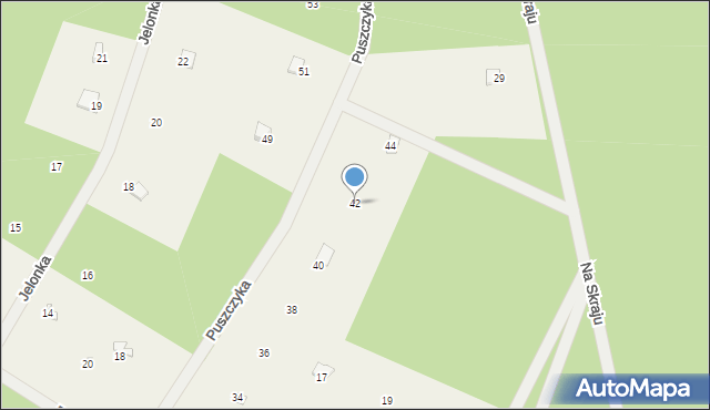 Popowo-Letnisko, Puszczyka, 42, mapa Popowo-Letnisko