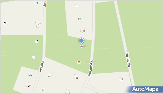 Popowo-Letnisko, Puszczyka, 55, mapa Popowo-Letnisko