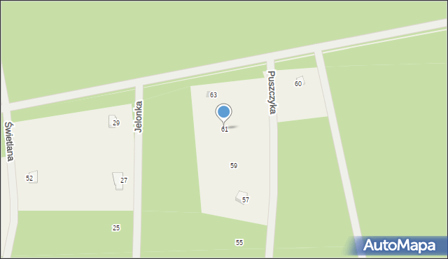Popowo-Letnisko, Puszczyka, 61, mapa Popowo-Letnisko
